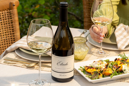 Mother's Day Pairing: Grilled Peach and Burrata Salad with Heirloom Chardonnay