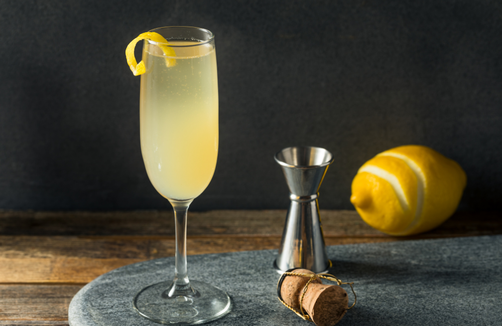 The Etude French 75 with Blanc de Noirs and XO Brandy