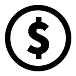 Stylized line art of a dollar sign